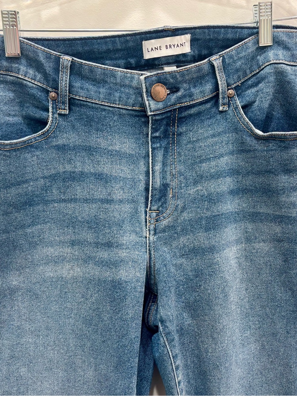 Lane Bryant Medium Blue Mid Rise Flare Jeans - Picture 3 of 6